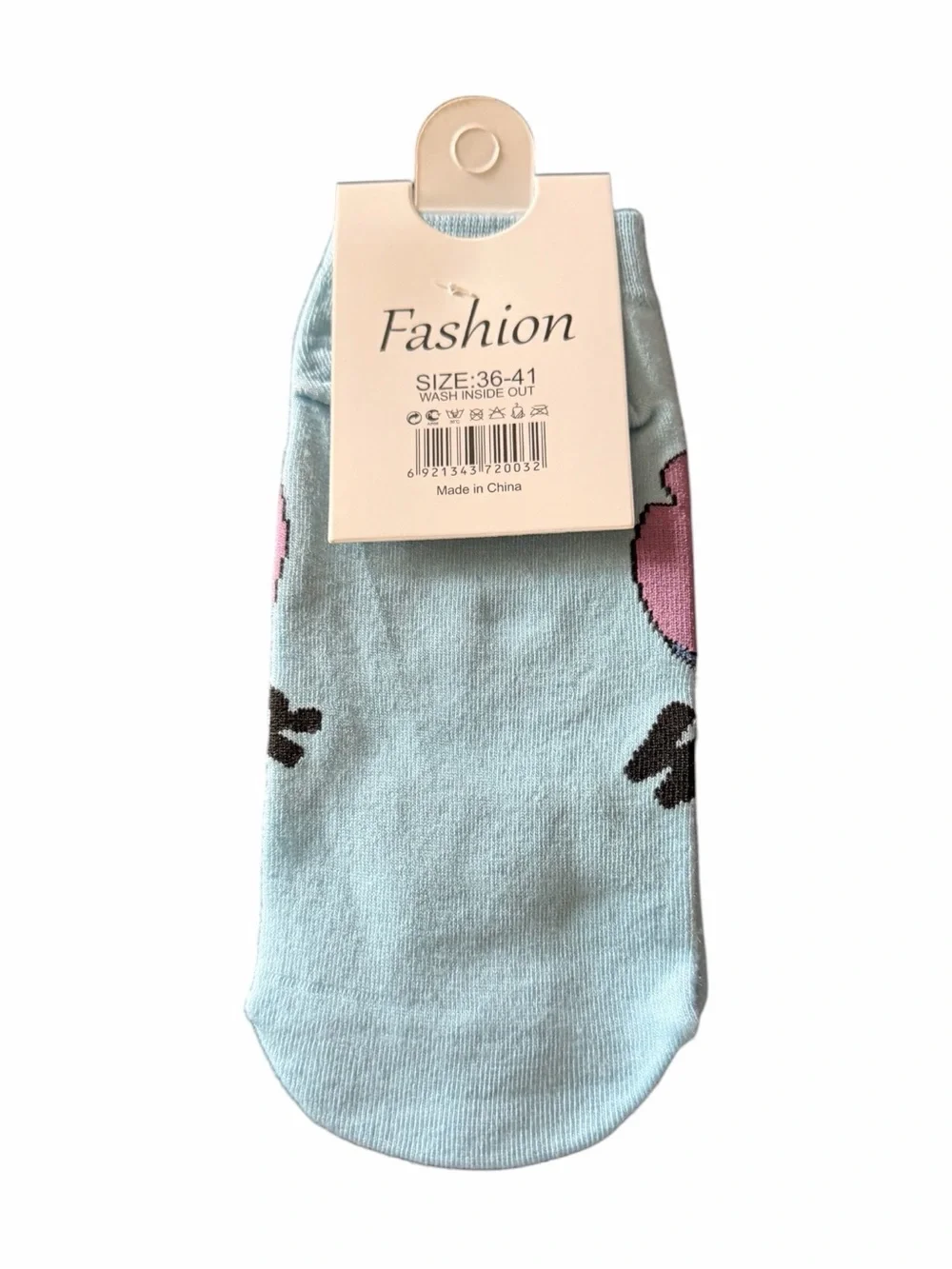 NWT-Stitch-- Cute Stitch Ankle Socks Trio - Blue, Teal, White